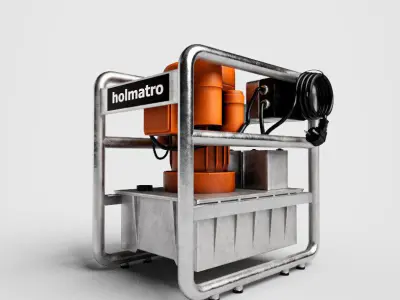 Holmatro MPU 60 D Trio Pump Low Poly Game Ready 3D Model Low-poly 3D model