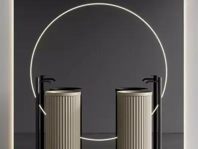 Inbani Heritage Vanity Unit Set 1 3D model