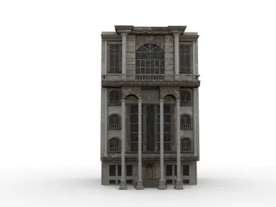 Detailed Ruined House 3D model