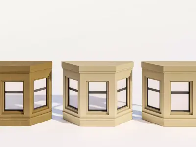 Modern and Traditional Bay Window Collection 3D model