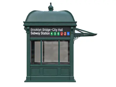  NYC city hall subway station 01 Low-poly 3D model
