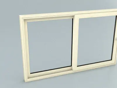 laos Aluminum Window Low-poly 3D model
