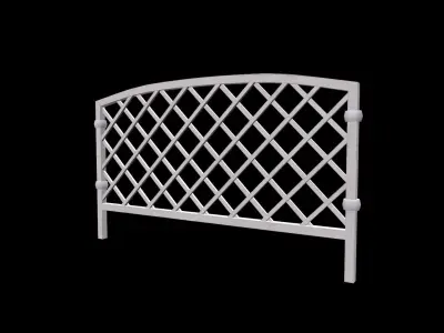 lawn fence Low-poly 3D model