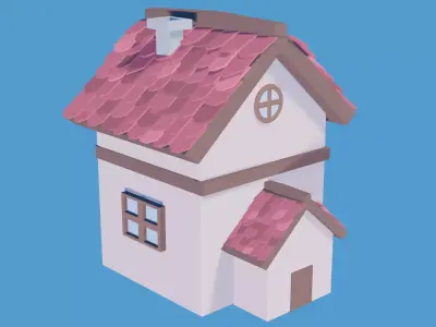 Stylized House 2 Low-poly 3D model
