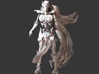 Macabra skeleton sculpture  3D model