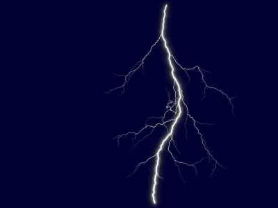 Realistic 3D Lightning CG-08 Low-poly 3D model