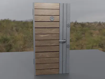 Modern Door Free low-poly 3D model buy