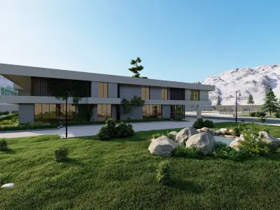 Casa Scene-villa-modern house 3D model 39
