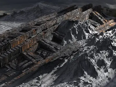 Alpha Draconis colony remains 3D model
