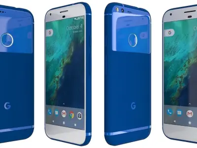 Google Pixel XL Really Blue 3D model