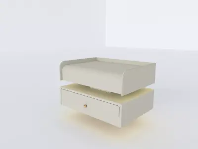 Floating Modern Nightstand 3D model