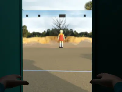 Squid Game environments Low-poly 3D model