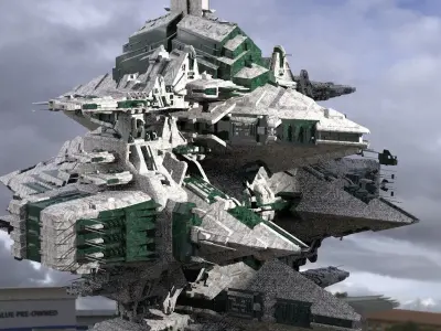 District 10 Mothership Tower 11 3D model