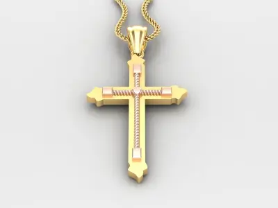 Cross Light Gold 4CP067 3DM STL 3D print model