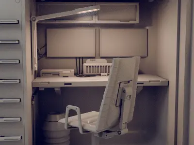 scifi shatle room 3D model
