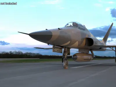  Military Camouflaged Fighter Jet with Pilot 