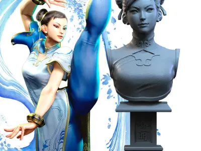 CHUN LI STREET FIGHTER 6 3D STL  3D print model