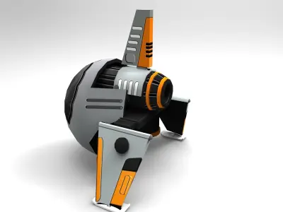 Drone low-impact Sci-fi  Low-poly 3D model