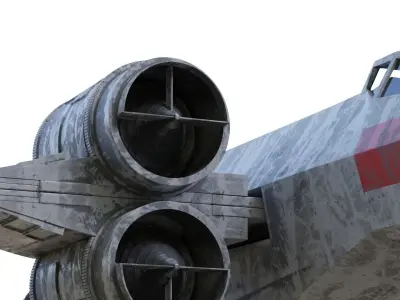 X wing Low-poly 3D model