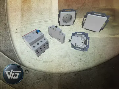 Electrical Installation PBR Low-poly 3D model