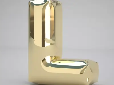 L Balloon Gold 3D model