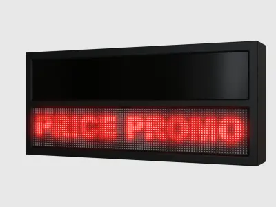 Display Running Text 3D model