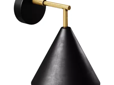 Adjustable Wall Lamp made of Metal Hiba Size Black LaRedoute 3D model
