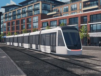 Alstom Citadis XO5 - Paris T9 Tram Low-poly 3D model