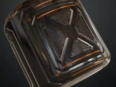 Sci-Fi Metal Panel PBR Seamless Texture