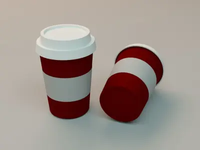 Coffee Paper Cup 3D model