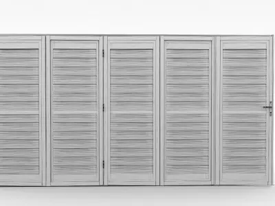 Bi-fold shutter security door 3D model