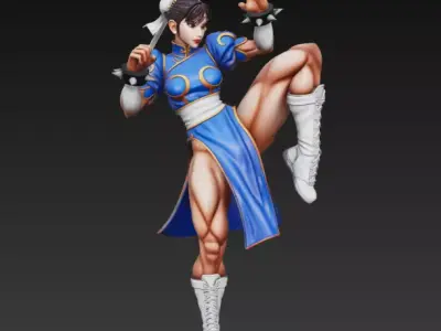 Chun Li from Street Fighter 3D print model