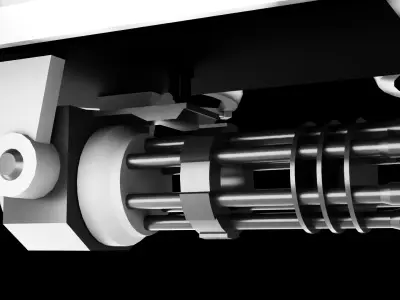 Sci Fi Military Combat Drone with Mini Gun game Ready 3D Model Low-poly 3D model