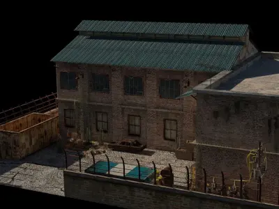 Factory warehouse 3D model