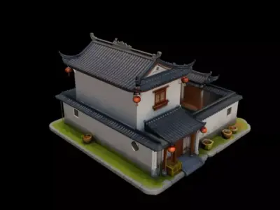 courtyard 3D model shop