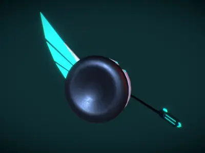 Wing Headphone Low-poly 3D model