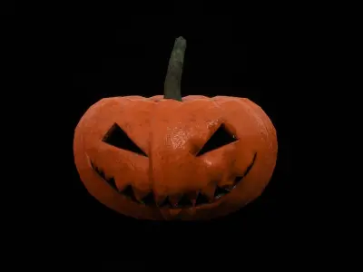 Halloween pumpkin Low-poly 3D model