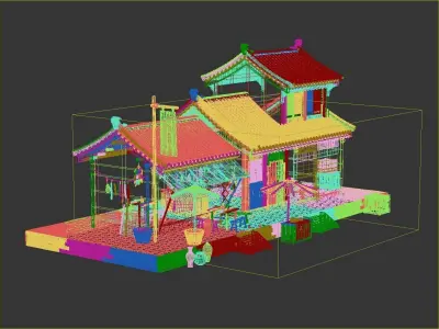 Ancient Chinese architecture 3D model