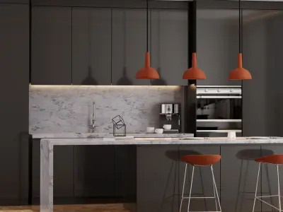 Modern Kitchen 3D model