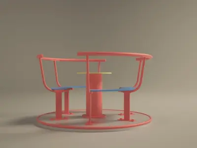 Playground carousel 3D model