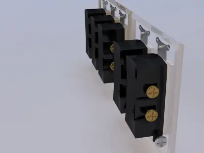Rocker Style 2 gang and 3 gang Switches 3D model