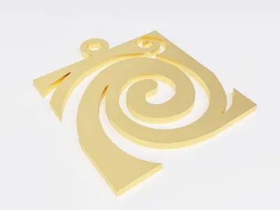 Maori pendant 9 3D print model