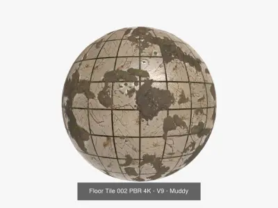 Floor Tile 002 PBR 4K - 4 Types Texture Texture