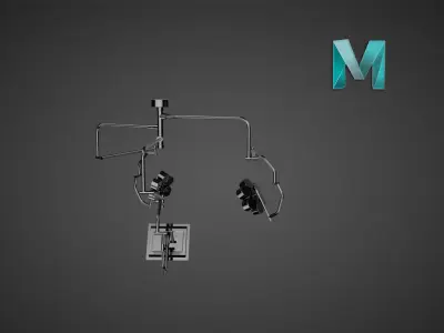 Operating Lamp with Monitor  3D model