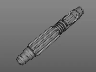 Star Wars Mace Windu lightsaber 3D print model