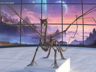  Fossilized Dragon Skeleton 