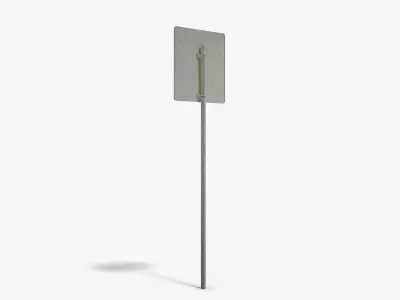 Parking Sign Low-poly 3D model