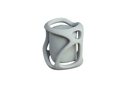SciFi Shape Object Low Poly Low-poly 3D model 14