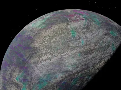 alien moon 005 Low-poly 3D model