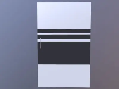 Glass Door Low-poly 3D model